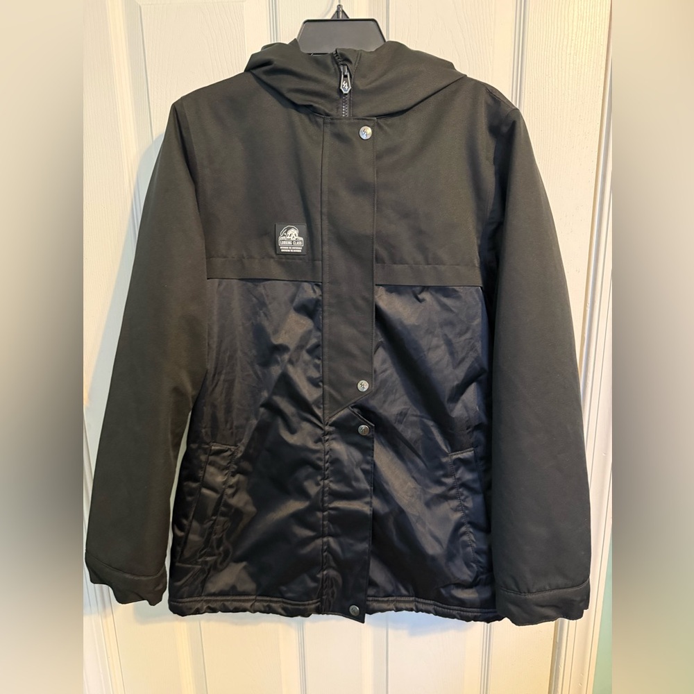Lurking Class by Sketchy Tank Shacket Black Sherpa Snowboard Ski Jacket Size Med